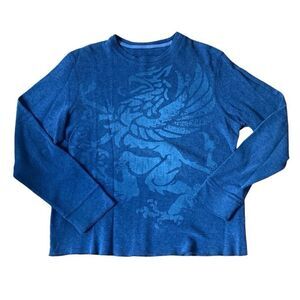 Vintage Y2K Urban Pipeline Waffle Knit Thermal Long Sleeve Size XXL affliction